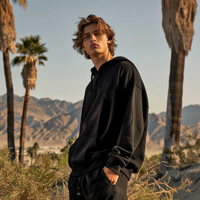 The Smiley Hoodie Black Oversize