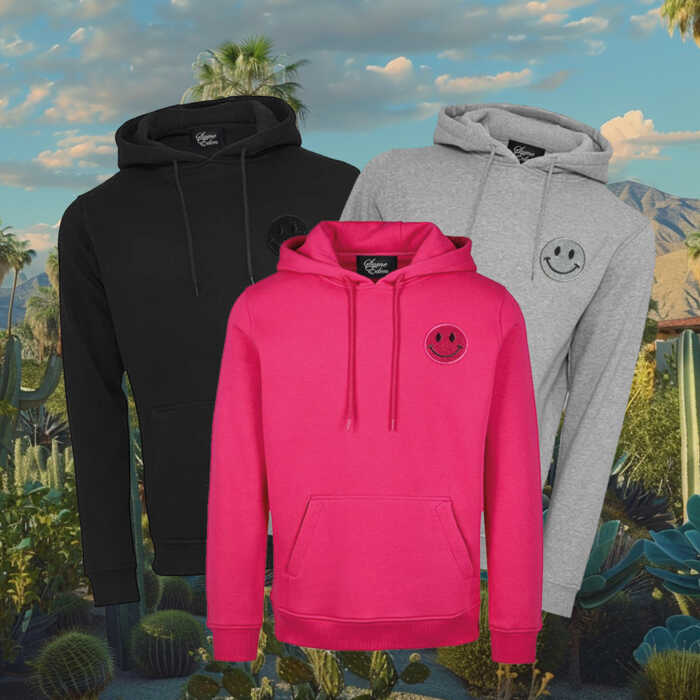 The Smiley Hoodie Black Oversize - Image 2